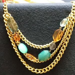 Chico's triple layer Gold necklace